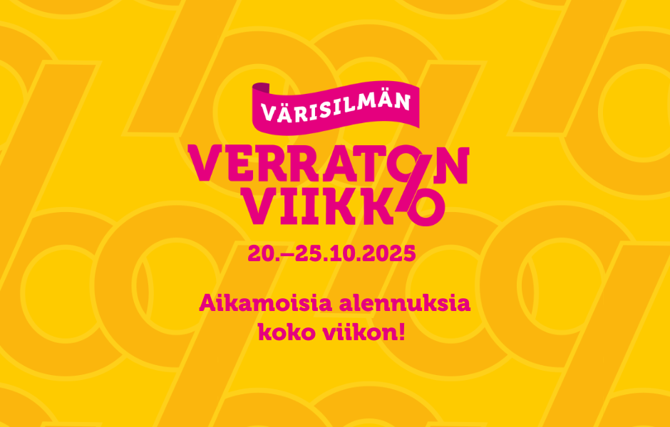 Värisilmän Verraton viikko -kampanjan mainoskuva.